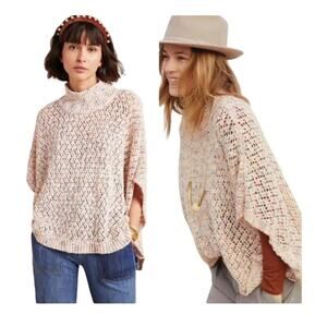 Anthropologie Akemi + Kin Colorful Knit Poncho Sweater NWT